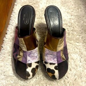 Coach clog style heels